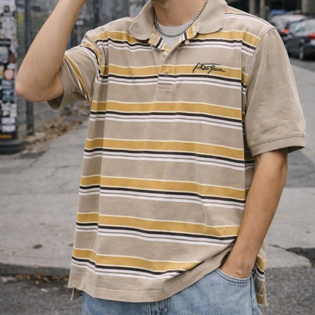 Vintage Early Y2k Rare Phat Farm Streetwear Brand  Oversized  Hip Hop Polo